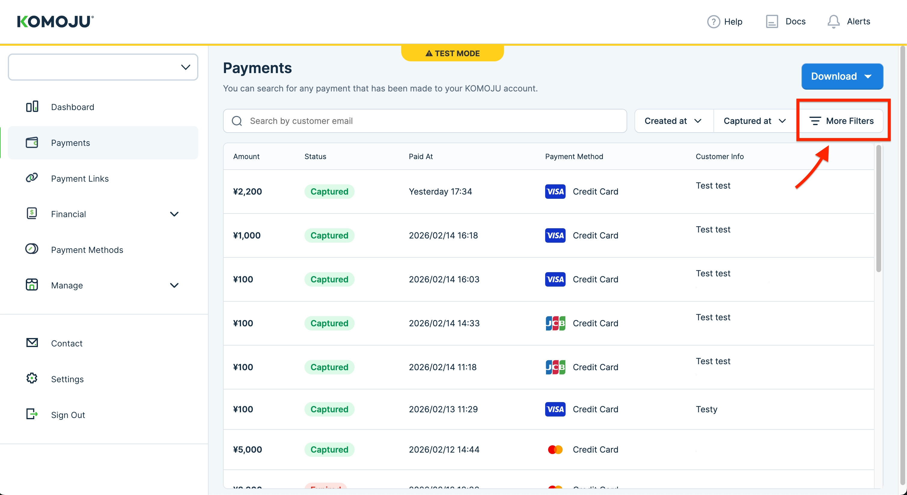 KOMOJU Payments Screen